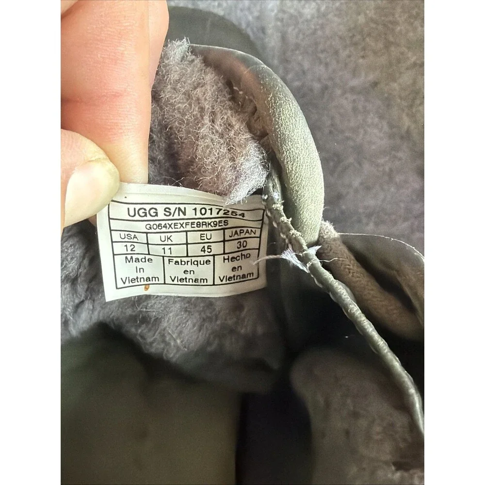 UGG Neumel Waterproof Grey Gray Leather Chukka Boots Men's 12